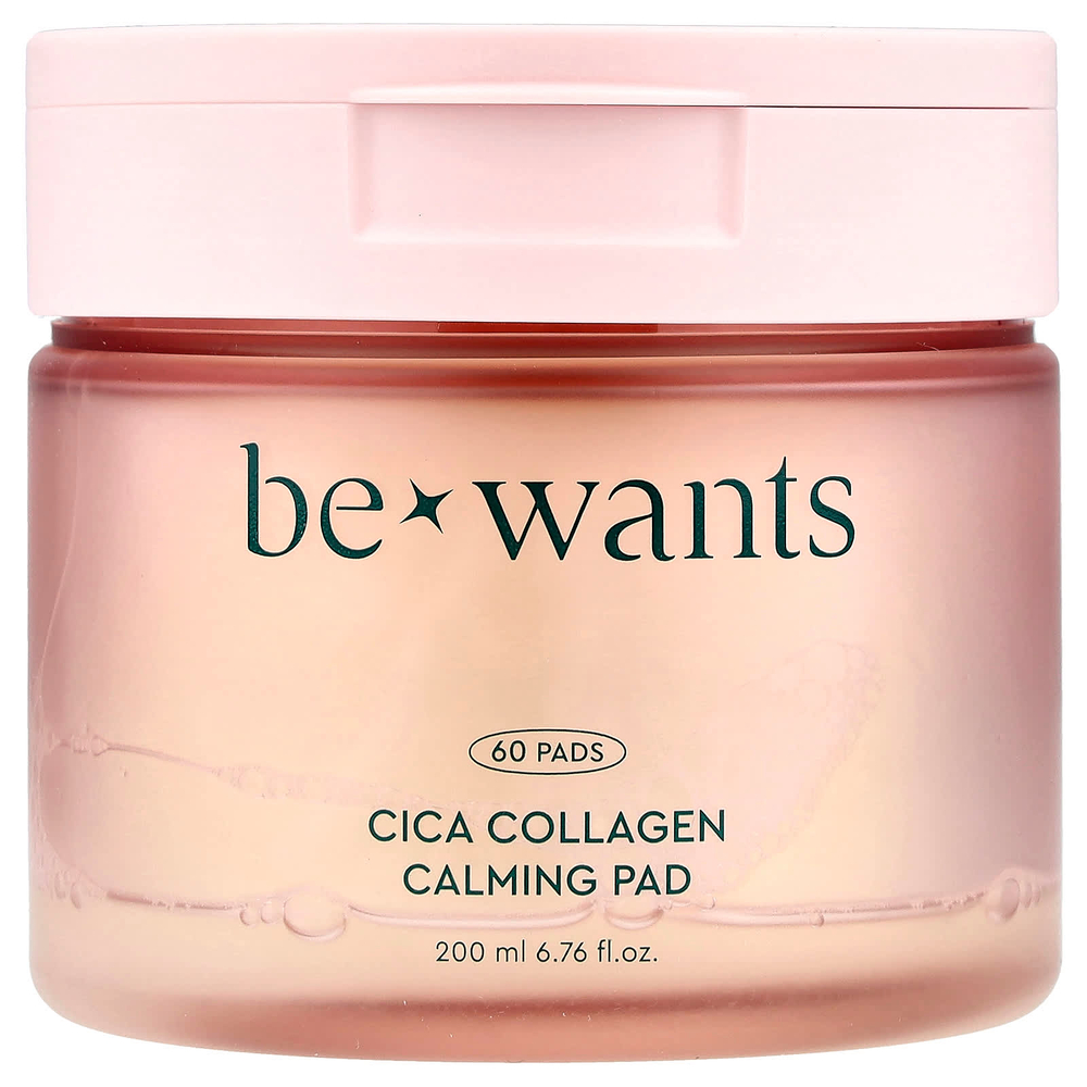 Bewants, Cica Collagen Calming Pad, 60 подушечек, 200 мл (6,76 жидк. Унции)