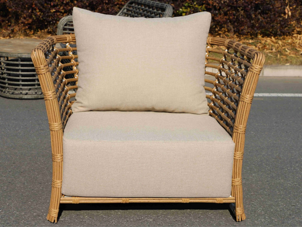 "Валенсия" лаунж-зона из искусственного ротанга, цвет соломенный