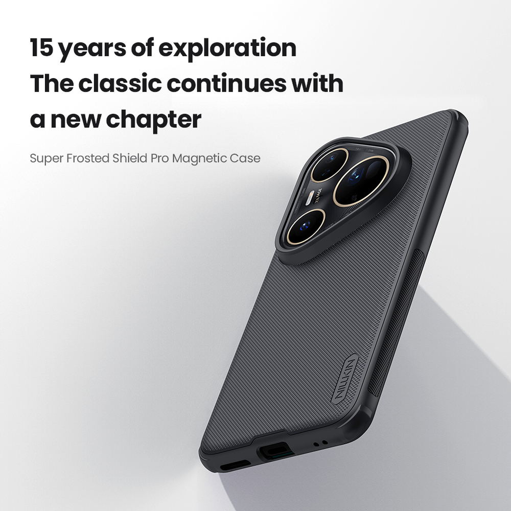 Чехол противоударный от Nillkin c поддержкой MagSafe для Huawei Pura 80 Ultra, серия Super Frosted Shield Pro Magnetic Case