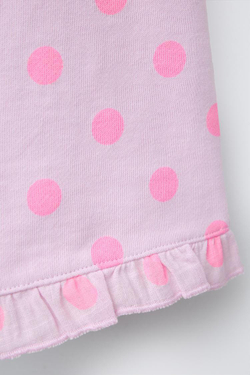 ZARA КОМБИНЕЗОН С ВОЛАНАМИ И ПРИНТОМ, ЦВЕТ МАЛЬВЫ