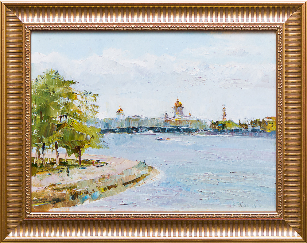 Картина маслом "Большая Нева" Русанов