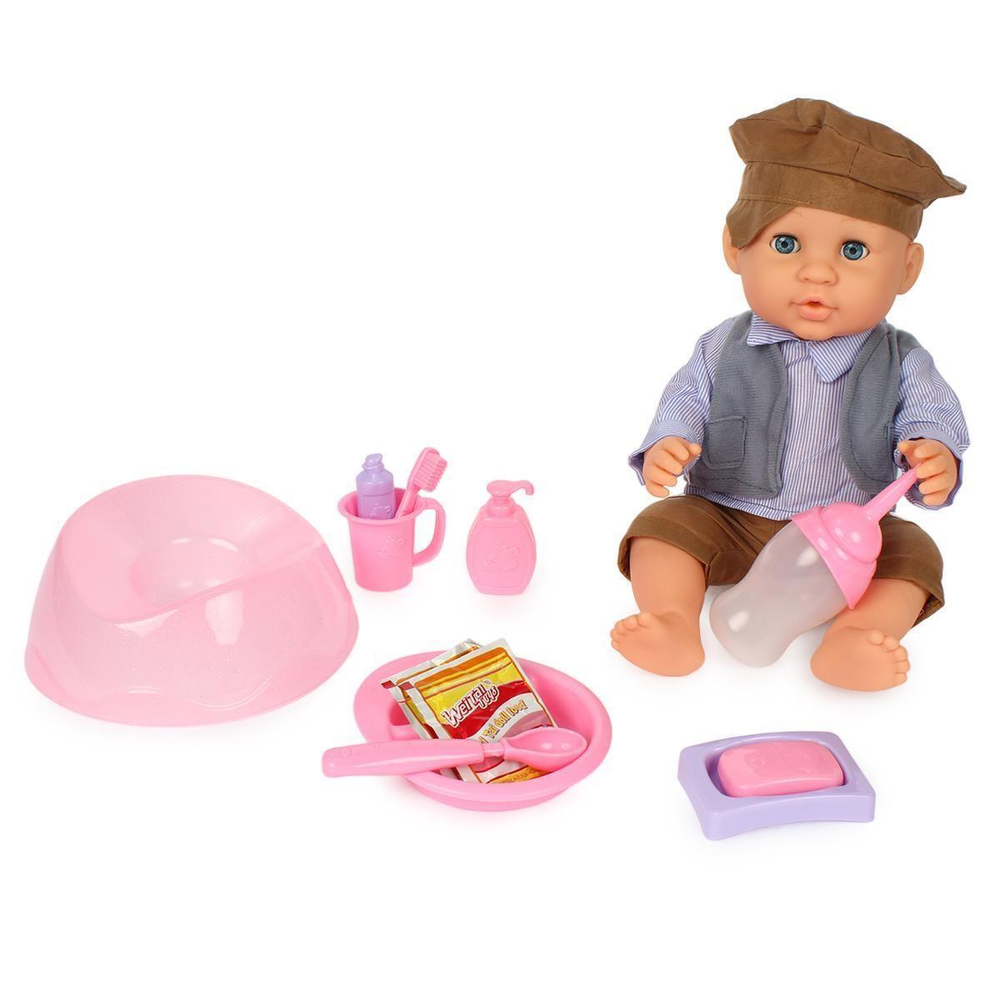 Пупс функциональный с аксесс., короб. R322001A3