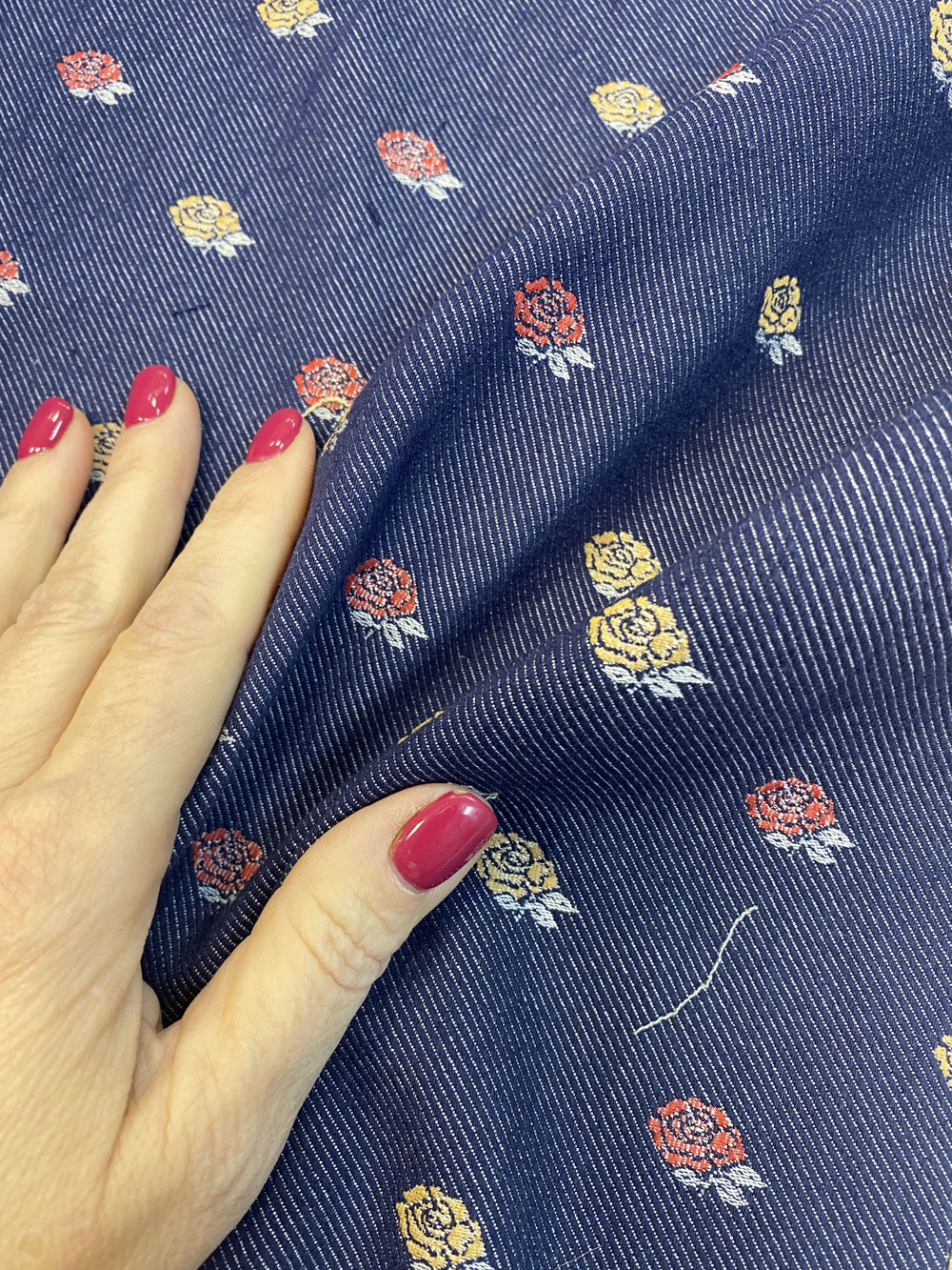 Ткань 100% хлопок-джинс (Италия) ш-140см цена за отрез 0,9м