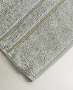 ZARA HOME БАННОЕ ПОЛОТЕНЦЕ С КАЙМОЙ, ЗЕЛЕНЫЙ