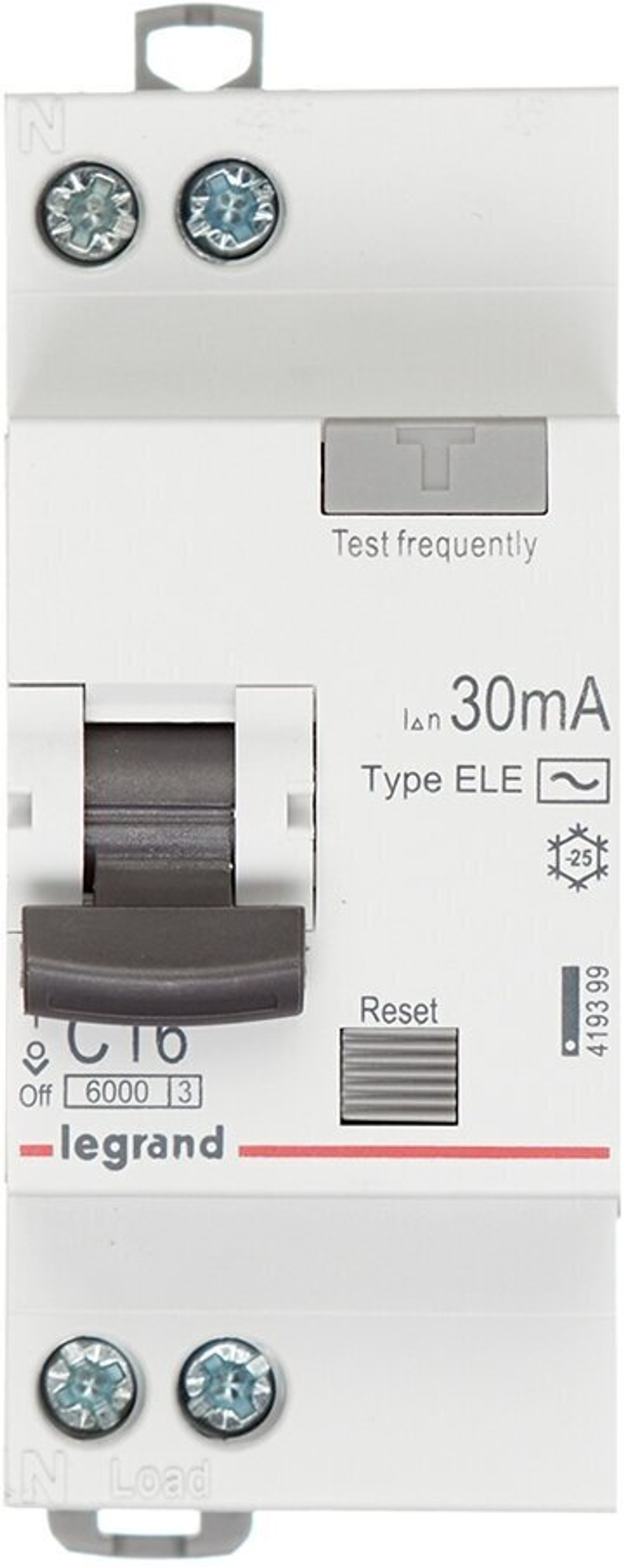УЗО Выключатель дифференциального тока RX3 1P+Н 30мА 16А (AC) Legrand, 419399