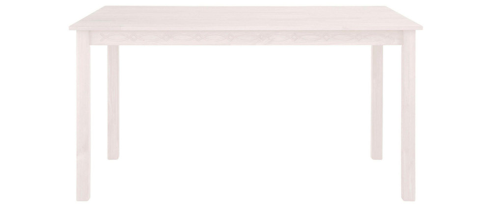Стол обеденный, 120х80х75, Индра, кухонный, деревянный, белый, Dipriz