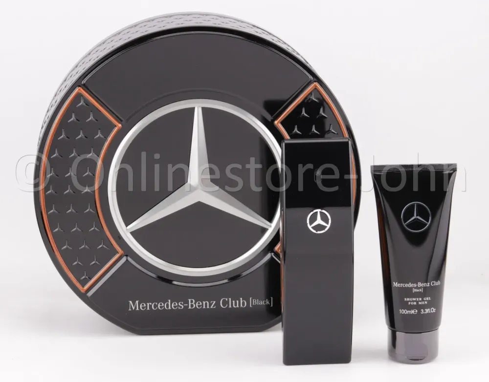 Уникальная ароматическая композиция Mercedes-Benz Club Black Set 100ml EDT + 100ml душевая гель