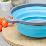 Дуршлаг 23см силиконовый складной с ручкой №21