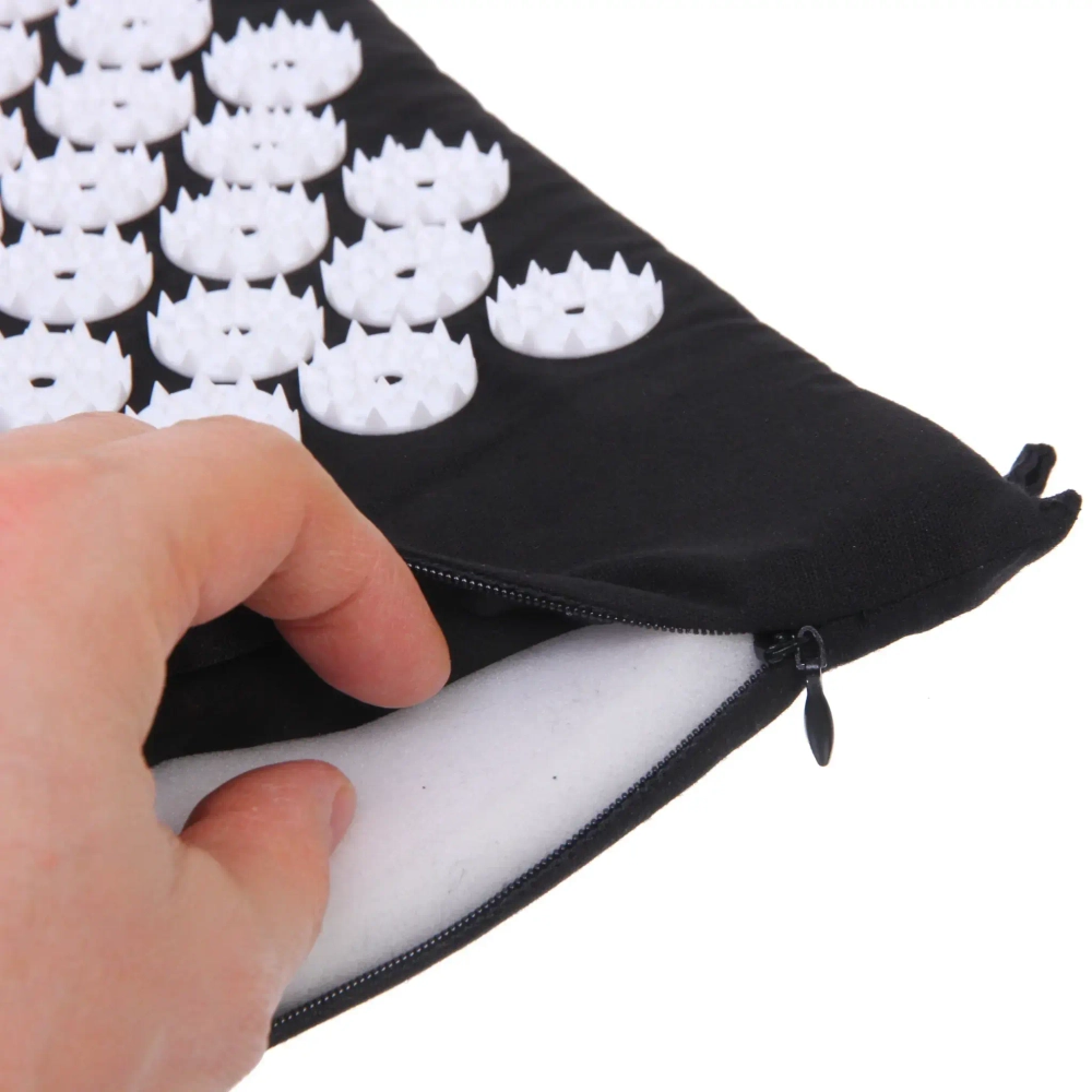 Акупунктурный набор (коврик игольчатый 64х40х2 см и валик 37х15х10 см в сумочке), черный