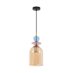 8298/1A MODERNI LN26 368 бронза/амбер/розовый/голубой, металл/стекло Подвес E27 1*40W 220V IRIME