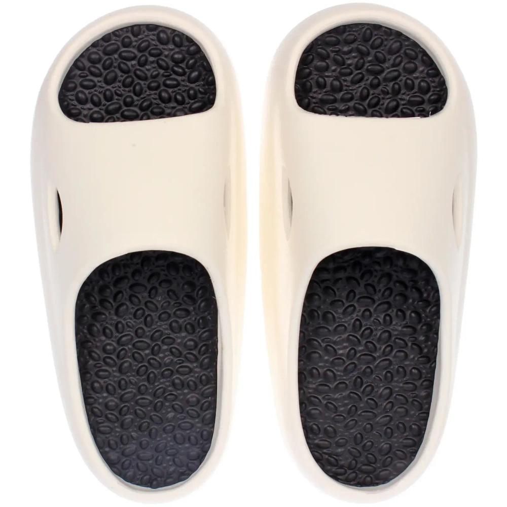 Шлепанцы женские «RELAX», цвет белый, черная стелька, р-р 36-37