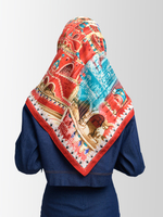 Платок «Кремль - Москва - Фаберже»