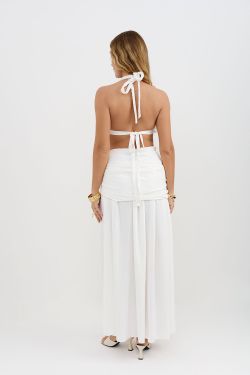 Юбка макси в греческом стиле молочного цвета