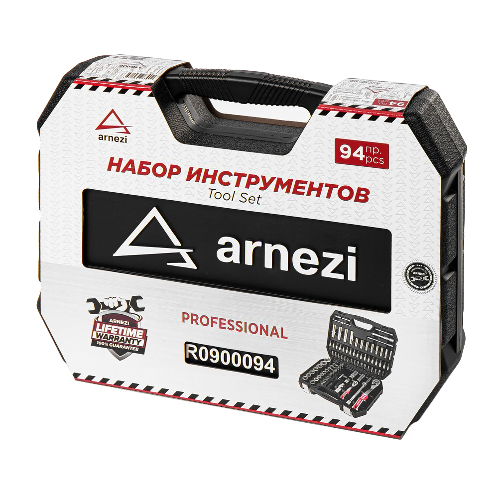 Набор инструментов 94 пр. 1/4"DR, 1/2"DR ARNEZI R0900094