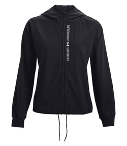 Ветровка женская Under Armour UA Woven FZ Jacket-BLK