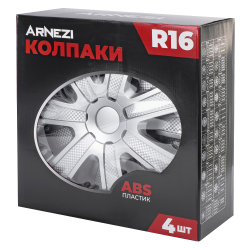 Колпаки R16 Hadar 4шт (серебристые) ABS-пластик ARNEZI A0702013