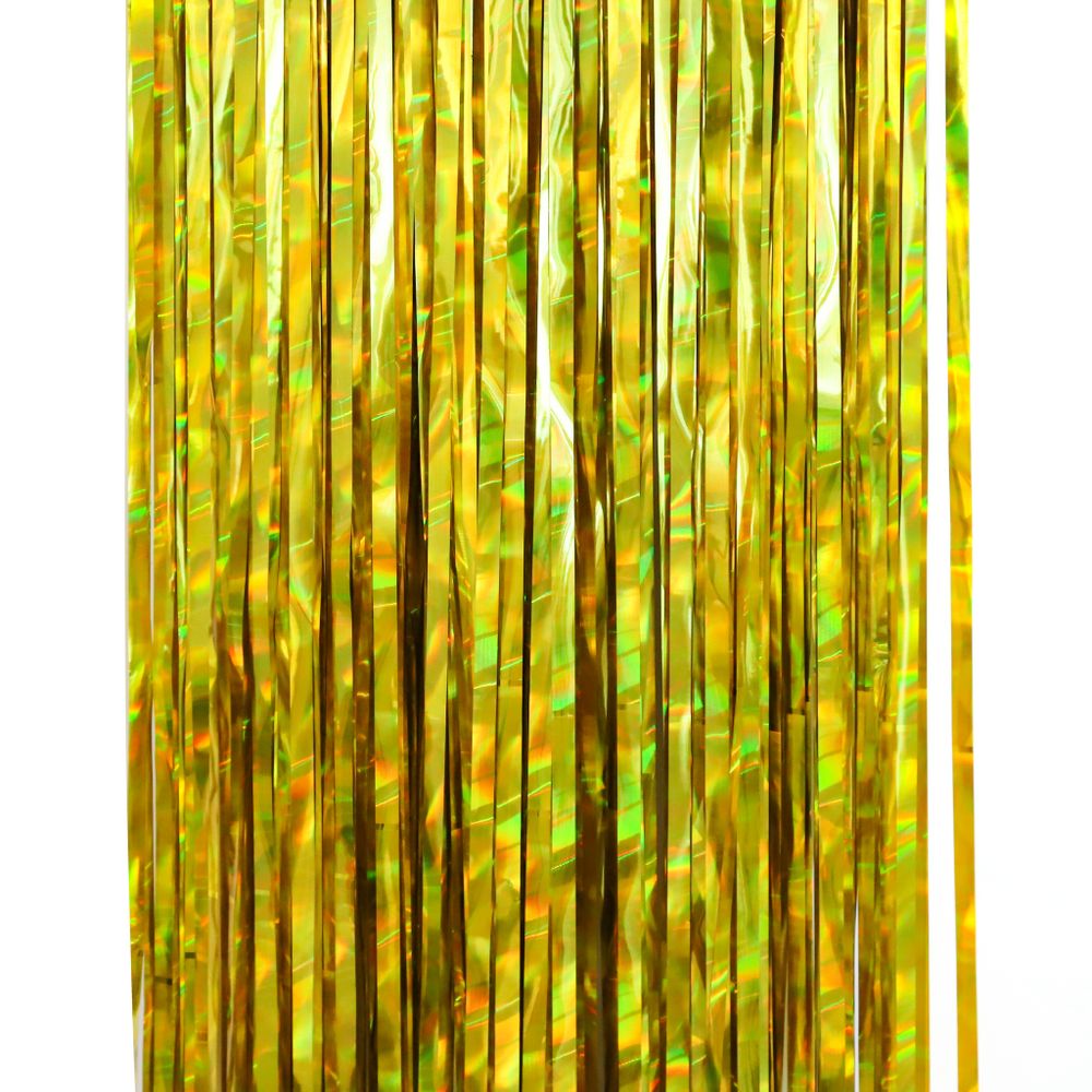 Занавес Дождик Электрик, Золото, Голография, 100*200 см, 1 шт.