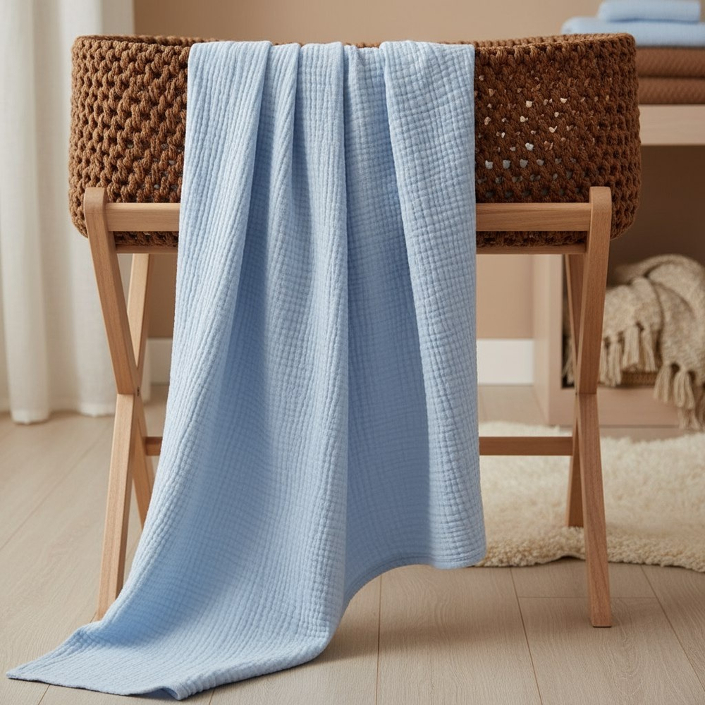 Пеленка муслин "Нежно-голубой"