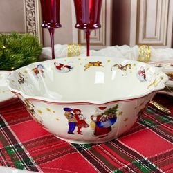 Lenardi 305-176 Салатник 23сх8м НОВЫЙ ГОД в под.уп.(х18)Фарфор