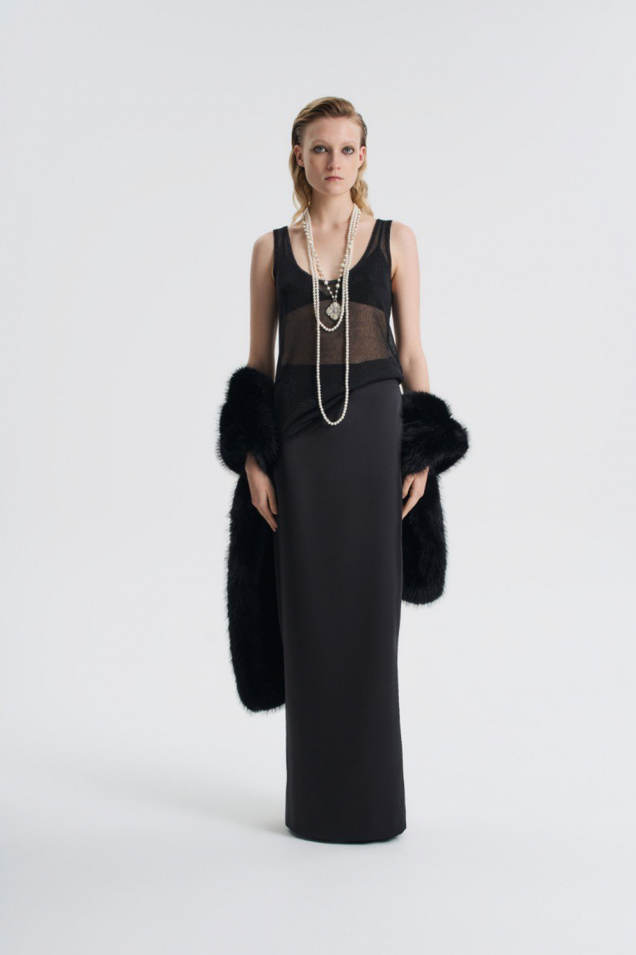 Юбка макси из тафты