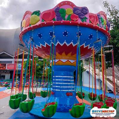 Большая цепочная карусель «Фруктовый вихрь», 16 мест, 6×6×4,5 м