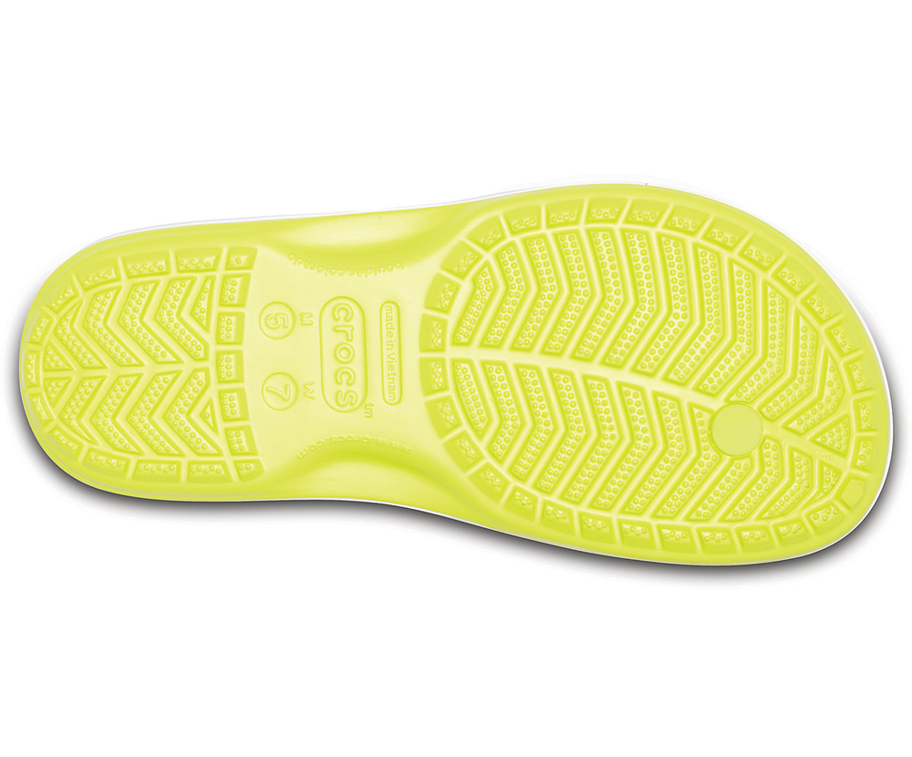 Шлепанцы Crocs Crocband Flip Tennis Ball Green/White