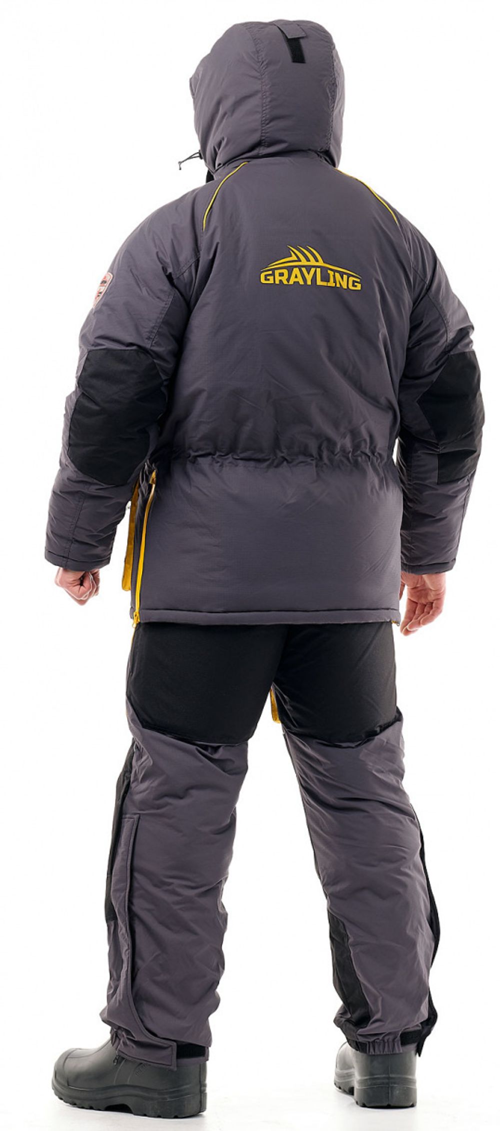 Зимний костюм для рыбалки Камчатка 2020 -45 (таслан, серо-желтый) GRAYLING