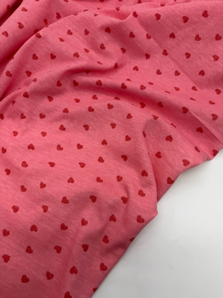 Кулир хб Красные Сердечки