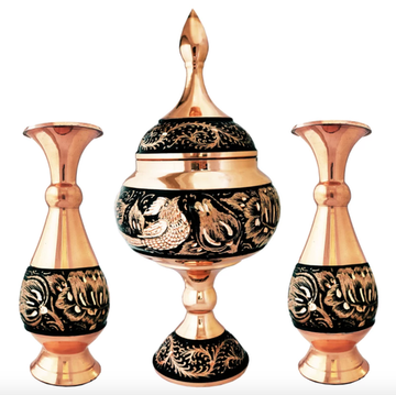 Подарочный набор иранских сувениров медные вазы и фруктовница 6765091 Иран