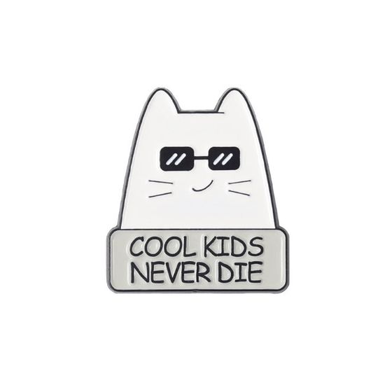 Значок металлический на одежду/Пин. Кот. Cool Kids