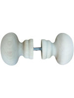 Ручка деревянная кнопка межкомнатная, для двери 60 мм