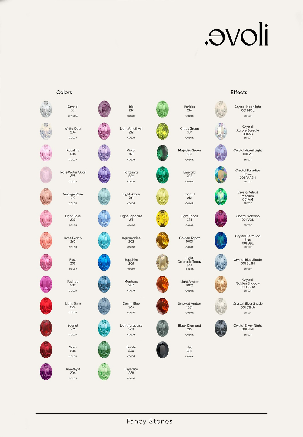 evoli 4717 Delta Fancy Stone - Crystal