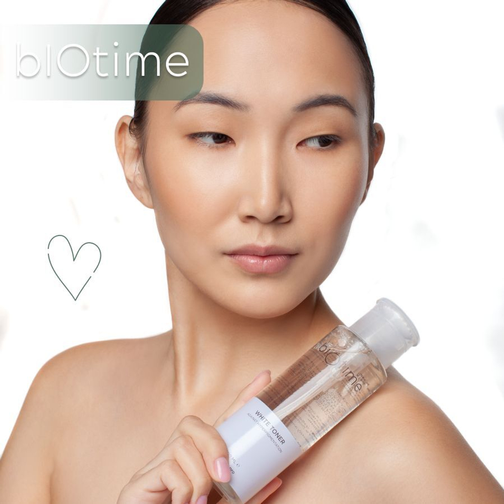 WHITE TONER WITH PHYTIC ACID BIOTIME - Тоник с фитиновой кислотой для борьбы с пигментацией (Биотайм), 200 мл