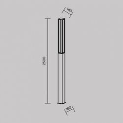 Наземный высокий светильник Maytoni Expo O480FL-L25B3K