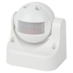 Датчик движения ЭРА MD 03 для дома инфракрасный белый 1200 Вт угол 180° 12 м
