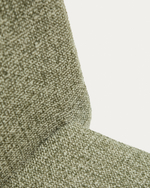 Штабелируемый стул Loria из зелёного шенилла