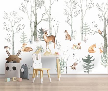 Фотообои лесные жители