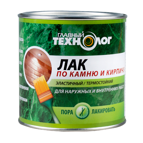 ЛАК ПО КАМНЮ И КИРПИЧУ ГЛЯНЦЕВ.  0,75 Л (1/6)  "НБХ" ГЛАВНЫЙ ТЕХНОЛОГ (Арт. 1274)