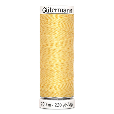 01 Нить Sew-All 100/200 м для всех материалов, 100% полиэстер Gutermann 748277 (007 светло-желтый)