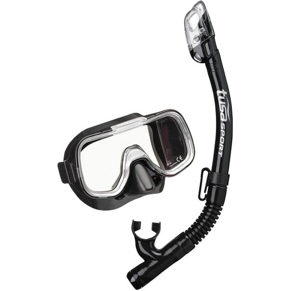 Набор детский маска+трубка в сумке TUSA Sport UCR-2022P черный/черный
