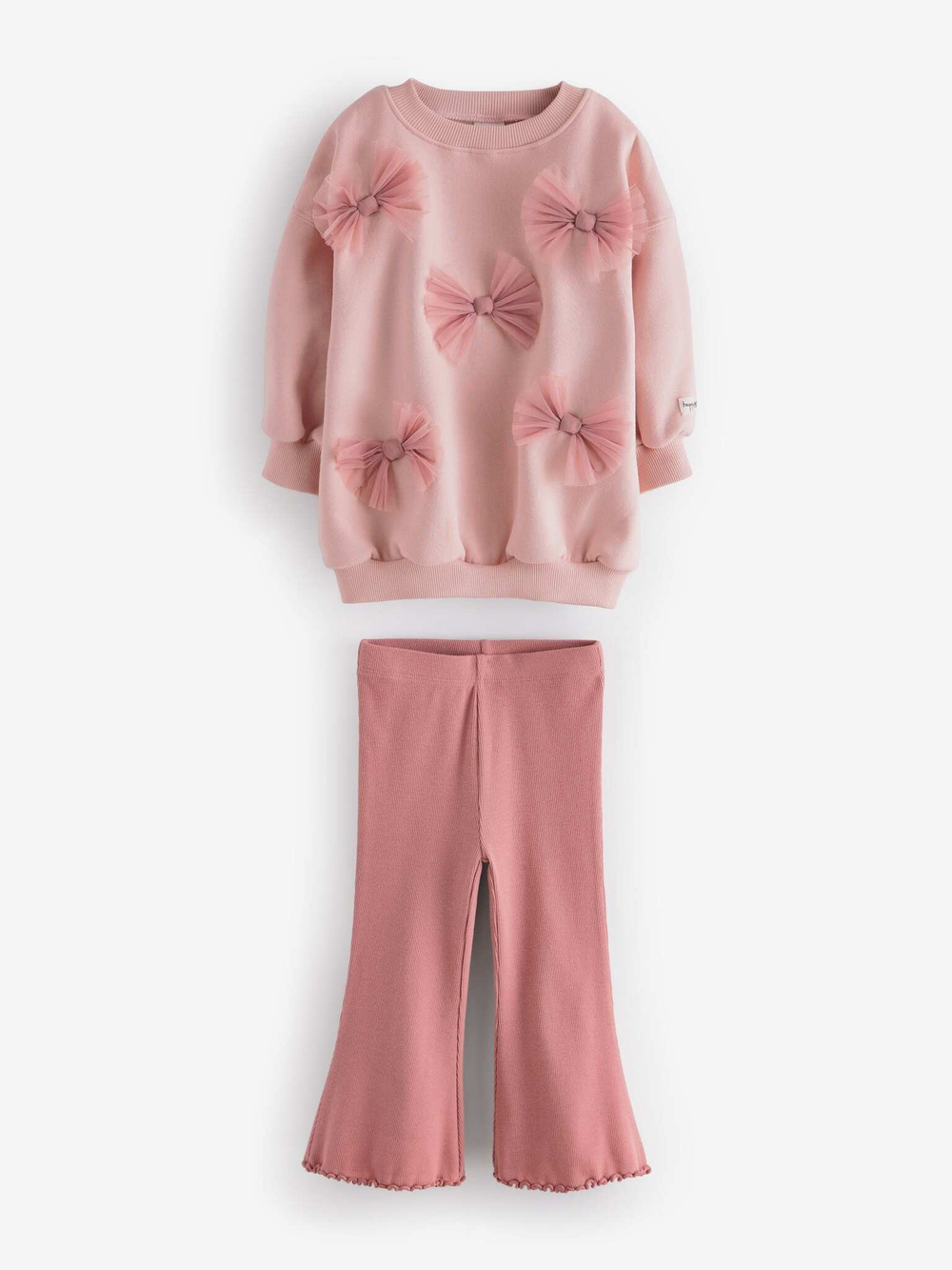 Толстовка и легинсы-клеш в комплекте для девочки Next B12-431, Розовый