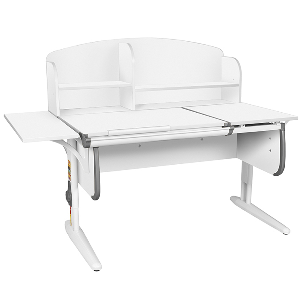 Растущая парта с задней закрытой и боковой полками Дэми СУТ 25-02-Б1НЗ (1500×880 мм)