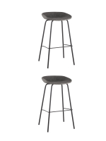 Стул барный Beetle Lite PU серый 2 шт