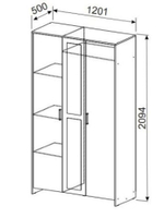 Спальный гарнитур, мебель комплект для спальни Дуб золотой/Камень, Лофт, 120х50х210 см SV-Мебель
