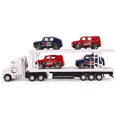 Автовоз ин. 34см +4машины, ПК 99A7-1