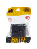 BRITE Розетка двойная TV+RJ45 кат.5E РТВ/РК12-БрГ графит IEK