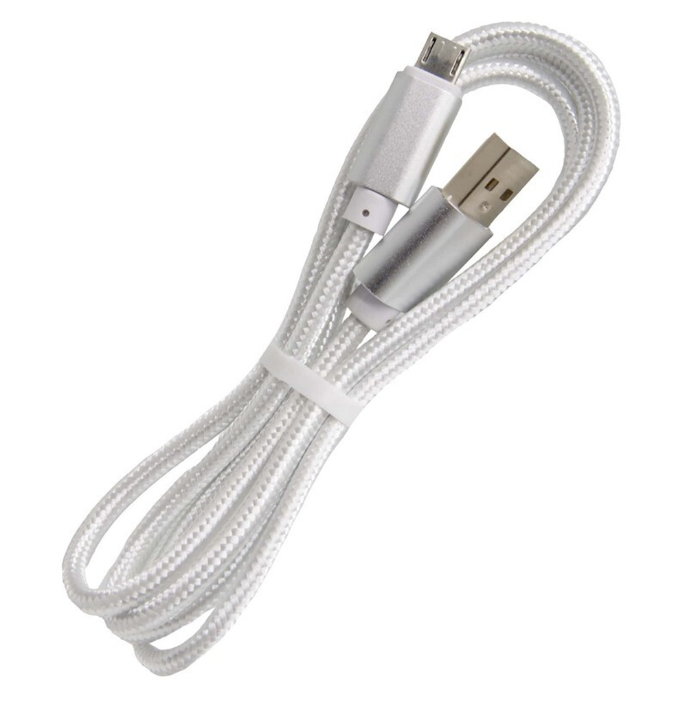 Кабель USB - Micro Mega (белый) 1м