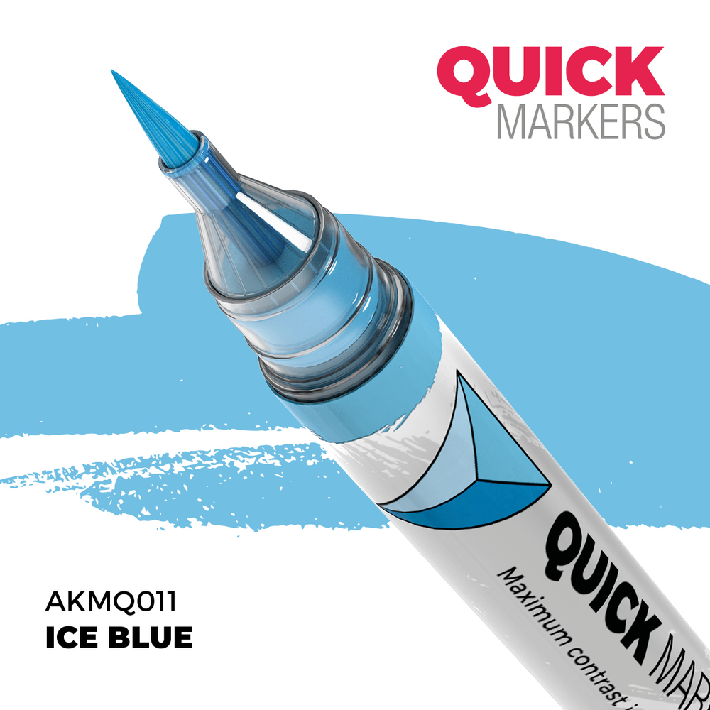 Акриловый маркер AK Interactive Quick Marker Ice Blue