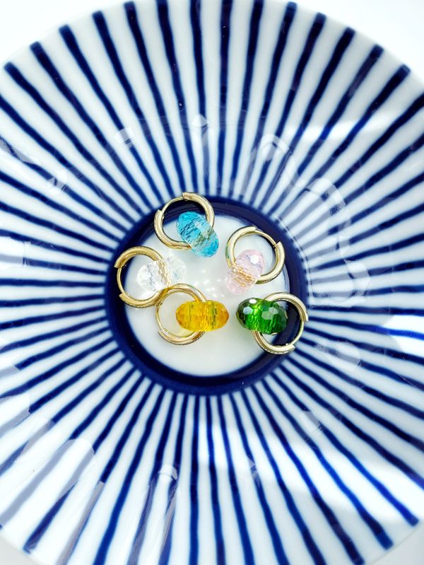 Подвеска Пончик из стекла 14 мм