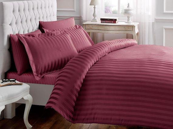 Постельное белье NEW JAQUARD бордовый жаккард  deluxe TIVOLYO HOME Турция